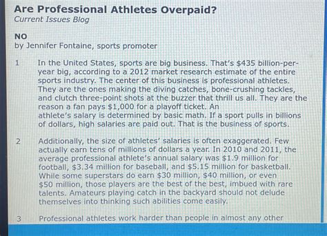 are professional athletes overpaid essay What if we consider the impact of athlete salaries on local economies?