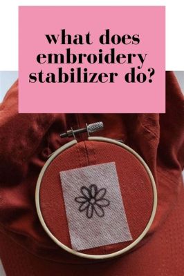 what is embroidery stabilizer? how does it relate to the history of embroidery?